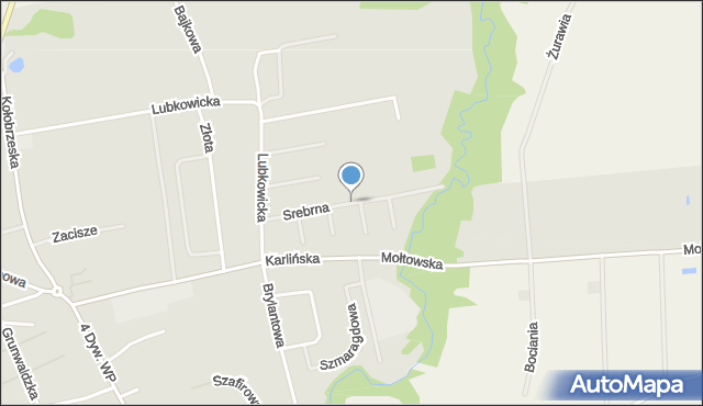 Gościno, Srebrna, mapa Gościno