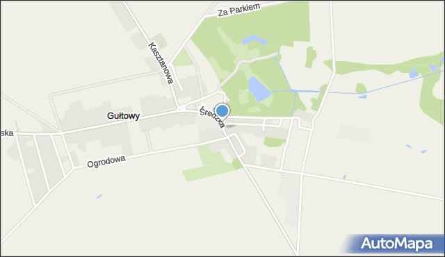 Gułtowy, Średzka, mapa Gułtowy