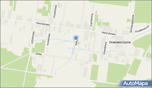 Henrykowo gmina Grabówka, Srebrna, mapa Henrykowo gmina Grabówka