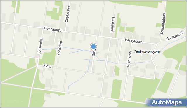 Henrykowo gmina Grabówka, Srebrna, mapa Henrykowo gmina Grabówka