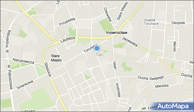 Inowrocław, Średnia, mapa Inowrocławia