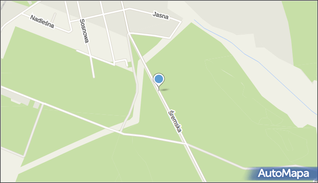 Krosno gmina Mosina, Śremska, mapa Krosno gmina Mosina