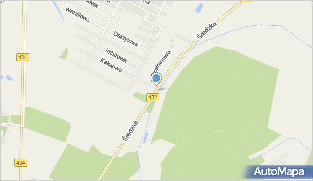 Mechlin gmina Śrem, Średzka, mapa Mechlin gmina Śrem