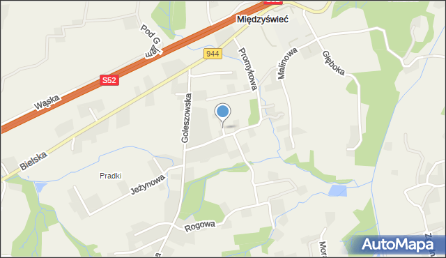 Międzyświeć, Srebrna, mapa Międzyświeć