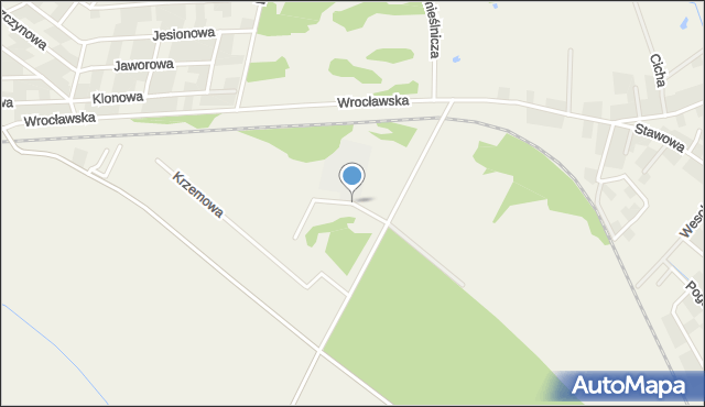 Nadolice Wielkie, Srebrna, mapa Nadolice Wielkie