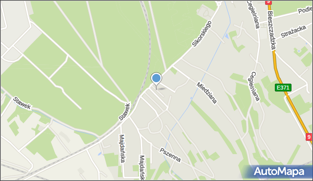 Nowa Dęba, Srebrna, mapa Nowa Dęba