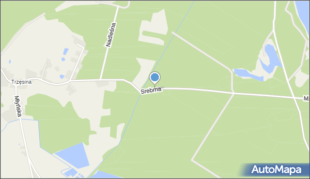 Osowiec gmina Turawa, Srebrna, mapa Osowiec gmina Turawa