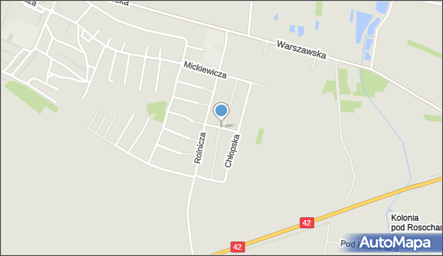 Praszka, Środkowa, mapa Praszka