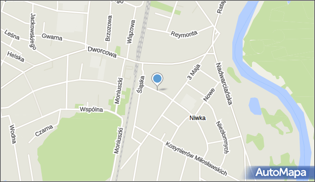 Puszczykowo powiat poznański, Środkowa, mapa Puszczykowo powiat poznański