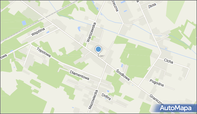 Radziwiłłów gmina Puszcza Mariańska, Środkowa, mapa Radziwiłłów gmina Puszcza Mariańska