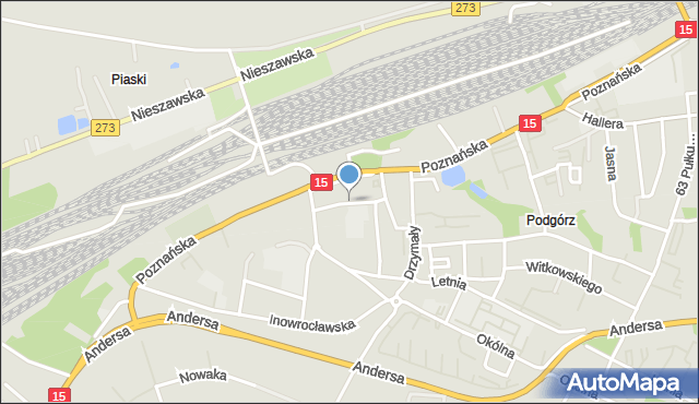 Toruń, Środkowa, mapa Torunia