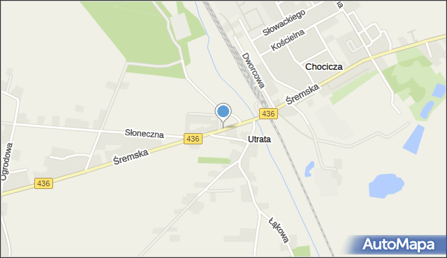 Utrata gmina Nowe Miasto nad Wartą, Śremska, mapa Utrata gmina Nowe Miasto nad Wartą