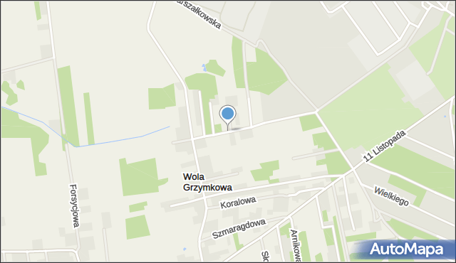 Wola Grzymkowa, Srebrzyńska, mapa Wola Grzymkowa