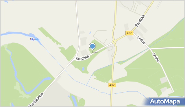 Zbrudzewo, Średzka, mapa Zbrudzewo