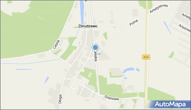 Zbrudzewo, Śremska, mapa Zbrudzewo