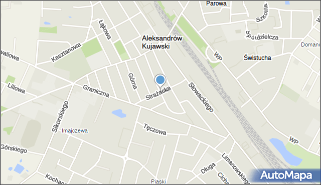 Aleksandrów Kujawski, Strażacka, mapa Aleksandrów Kujawski