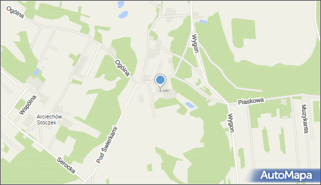 Arciechów gmina Radzymin, Starych Dębów, mapa Arciechów gmina Radzymin