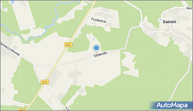 Babidół, Stokrotki, mapa Babidół