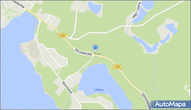 Barlinek, Strzelecka, mapa Barlinek