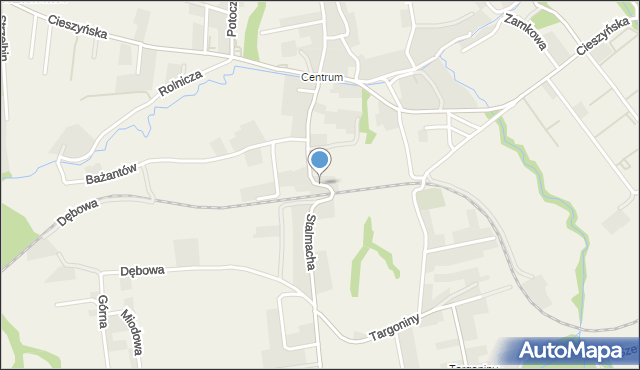 Bażanowice, Stalmacha Pawła, mapa Bażanowice