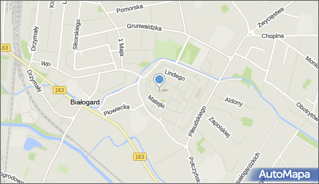 Białogard, Staromiejska, mapa Białogard