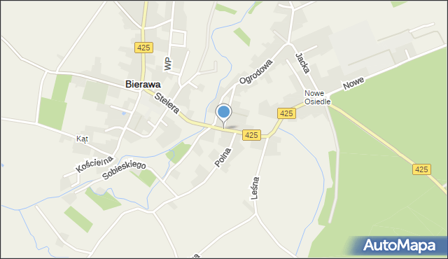 Bierawa, Steiera Ottona, ks., mapa Bierawa