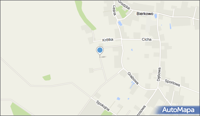Bierkowo, Strumykowa, mapa Bierkowo