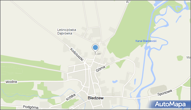 Bledzew, Starodworska, mapa Bledzew