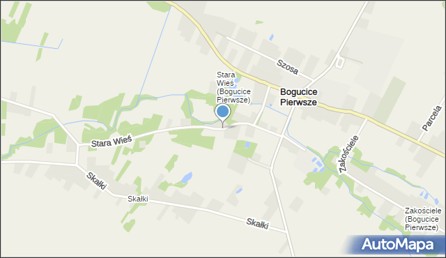 Bogucice Pierwsze, Stara Wieś, mapa Bogucice Pierwsze