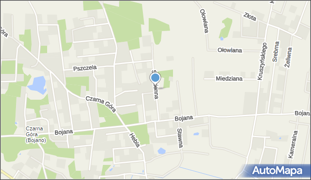 Bojano, Studzienna, mapa Bojano