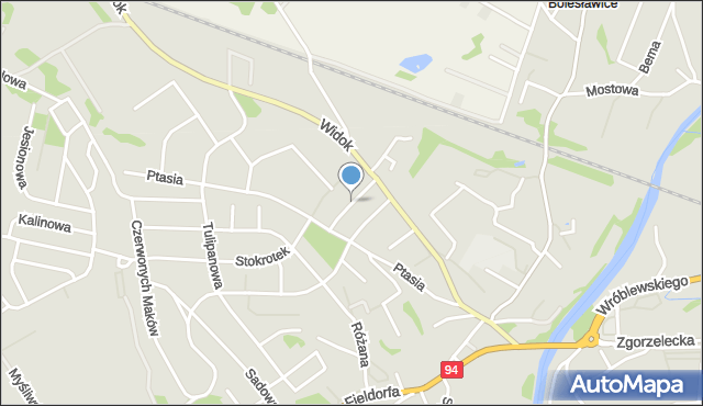 Bolesławiec, Storczyków, mapa Bolesławca