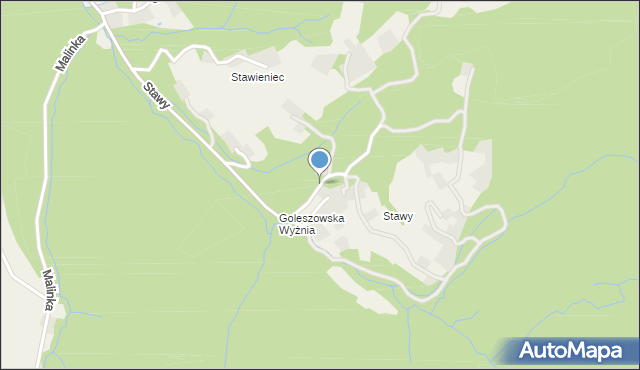 Brenna, Stawy, mapa Brenna