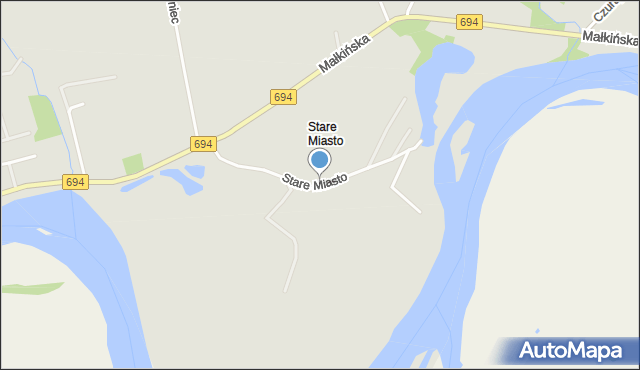 Brok powiat ostrowski, Stare Miasto, mapa Brok powiat ostrowski