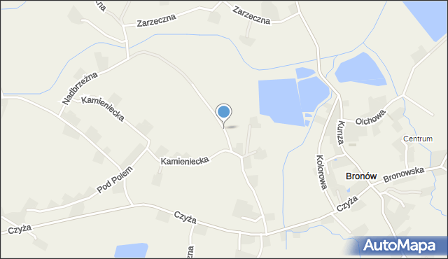 Bronów gmina Czechowice-Dziedzice, Stawowe Pole, mapa Bronów gmina Czechowice-Dziedzice