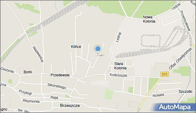 Brzeszcze, Stefczyka, mapa Brzeszcze