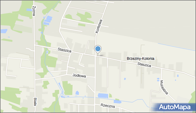 Brzeziny-Kolonia, Staszica Stanisława, mapa Brzeziny-Kolonia