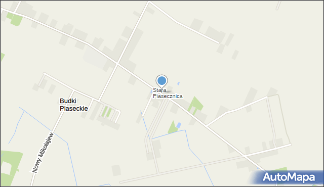 Budki Piaseckie, Stara Piasecznica, mapa Budki Piaseckie