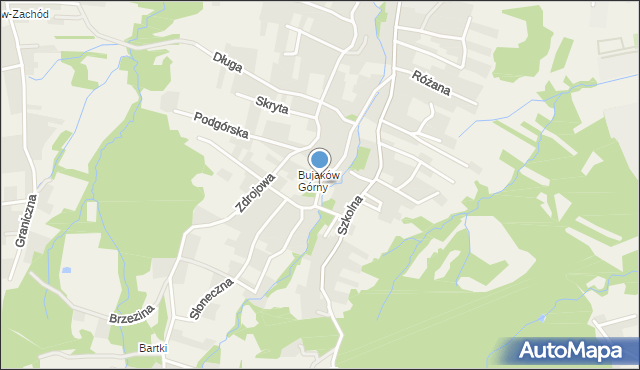 Bujaków, Stara Karczma, mapa Bujaków