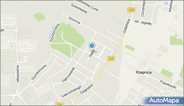 Bytów, Staffa Leopolda, mapa Bytów