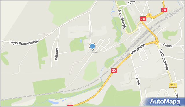 Bytów, Stary Dworzec, mapa Bytów