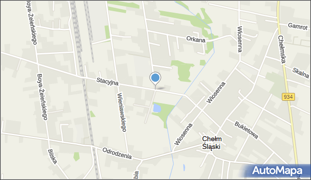 Chełm Śląski, Stacyjna, mapa Chełm Śląski