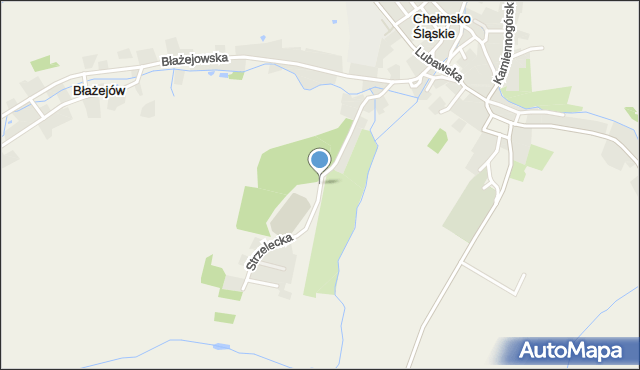 Chełmsko Śląskie, Strzelecka, mapa Chełmsko Śląskie
