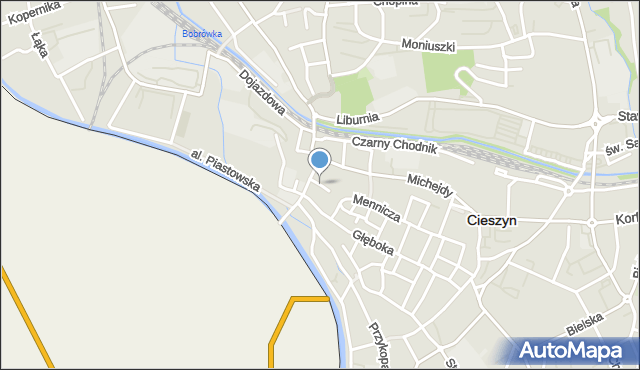 Cieszyn, Stroma, mapa Cieszyna