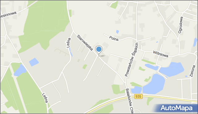 Czarków gmina Pszczyna, Starowiejska, mapa Czarków gmina Pszczyna