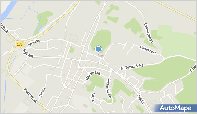 Czarnków, Staromiejska, mapa Czarnków