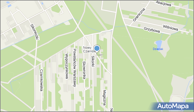 Czarnów gmina Konstancin-Jeziorna, Starego Dębu, mapa Czarnów gmina Konstancin-Jeziorna