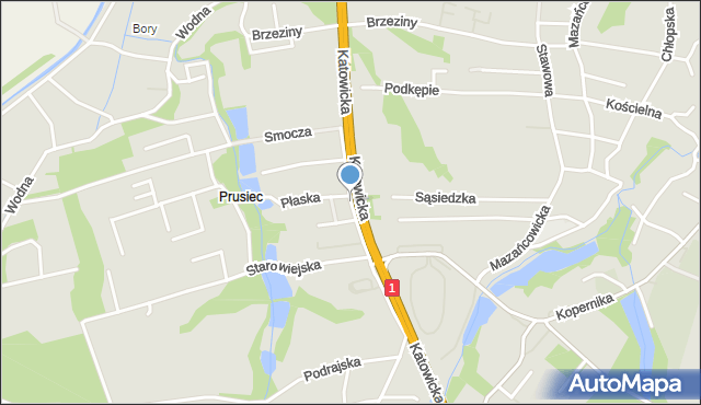 Czechowice-Dziedzice, Stroma, mapa Czechowic-Dziedzic