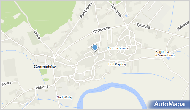 Czernichów powiat krakowski, Stefczyka Franciszka, mapa Czernichów powiat krakowski