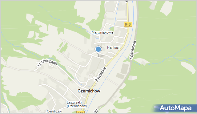 Czernichów powiat żywiecki, Stolarska, mapa Czernichów powiat żywiecki