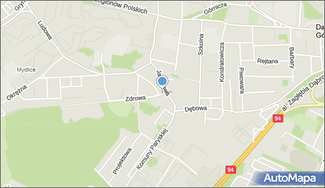 Dąbrowa Górnicza, Starościńska, mapa Dąbrowa Górnicza